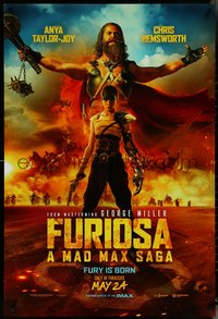 6w0429 FURIOSA: A MAD MAX SAGA teaser DS 1sh 2024 Taylor-Joy, Hemsworth, May 24th, ultra rare!