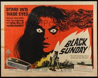 6w0938 BLACK SUNDAY 1/2sh 1961 Bava, deep in this demon's eyes is a hidden unspeakable secret!