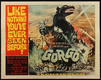 6w0967 GORGO 1/2sh 1961 great artwork of giant monster terrorizing London by Joseph Smith!