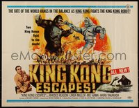 6w0979 KING KONG ESCAPES 1/2sh 1968 Kingukongu no Gyakushu, Toho, Ishiro Honda, cool monster battle art!