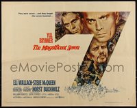 6w0985 MAGNIFICENT SEVEN style A 1/2sh 1960 Brynner, Steve McQueen, Sturges 7 Samurai cowboy remake!