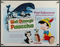 6w0994 PINOCCHIO 1/2sh R1978 Disney classic cartoon about wooden boy who becomes real!