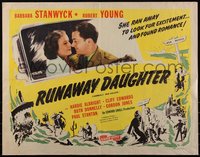 6w1000 RED SALUTE 1/2sh R1948 Barbara Stanwyck, Young, anti-Communist, Runaway Daughter, ultra rare!
