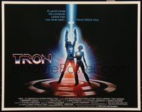6w1017 TRON 1/2sh 1982 Walt Disney sci-fi, Jeff Bridges in a computer, cool special effects!