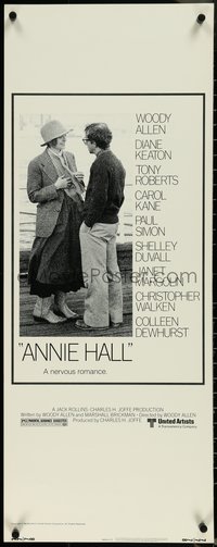 6w0666 ANNIE HALL insert 1977 full-length Woody Allen & Diane Keaton, a nervous romance!