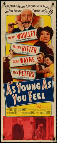 6w0669 AS YOUNG AS YOU FEEL insert 1951 great cast montage including young sexy Marilyn Monroe!