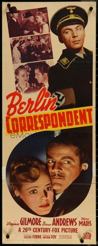 6w0676 BERLIN CORRESPONDENT insert 1942 Andrews, a Nazi nightmare you'll never forget, ultra rare!