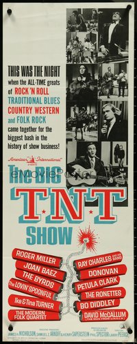 6w0680 BIG T.N.T. SHOW insert 1966 all-star rock & roll, traditional blues, country & folk rock!