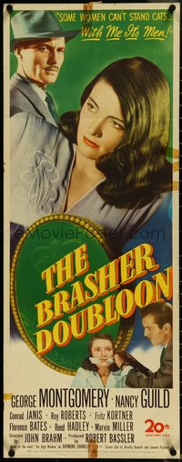 6w0688 BRASHER DOUBLOON insert 1947 some women can't stand cats, with her it's men, Chandler noir!