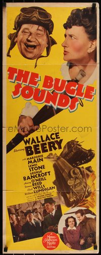 6w0690 BUGLE SOUNDS insert 1942 military man Wallace Beery & Marjorie Main!
