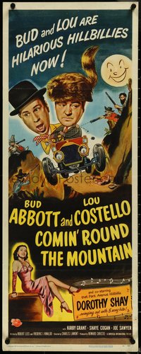 6w0703 COMIN' ROUND THE MOUNTAIN insert 1951 hillbillies Bud Abbott & Lou Costello!
