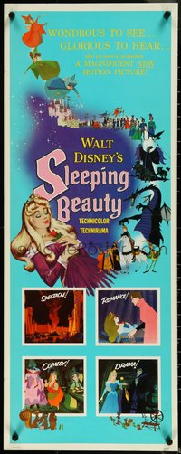 6w0765 SLEEPING BEAUTY insert 1959 Walt Disney cartoon fairy tale fantasy classic!