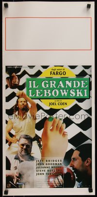 6w0631 BIG LEBOWSKI Italian locandina 1998 Coen Brothers classic, Jeff Bridges, different montage!