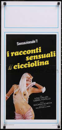 6w0639 I RACCONTI SENSUALI DI CICCIOLINA Italian locandina 1986 sexy Ilona Staller, ultra rare!