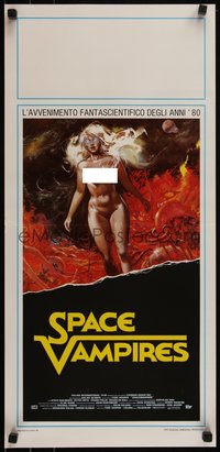 6w0643 LIFEFORCE Italian locandina 1985 Tobe Hooper, different sexy Space Vampires art, ultra rare!