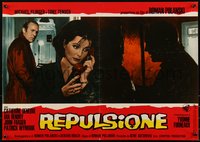 6w0833 REPULSION Italian 19x27 pbusta 1966 Yvonne Furneaux, Roman Polanski classic!