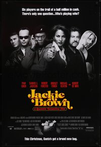 6w0462 JACKIE BROWN advance 1sh 1997 Quentin Tarantino, Santa's got a brand new bag, top cast!