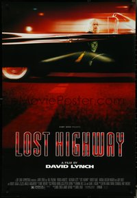 6w0487 LOST HIGHWAY 1sh 1997 David Lynch, split image of Bill Pullman & Patricia Arquette!