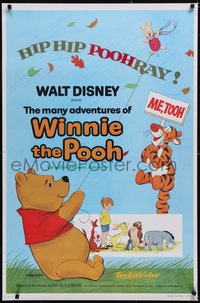 6w0497 MANY ADVENTURES OF WINNIE THE POOH 1sh 1977 and Tigger too, plus three great shorts!