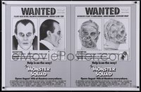 6w0504 MONSTER SQUAD advance 1sh 1987 wacky wanted poster mugshot images of Dracula & the Mummy!