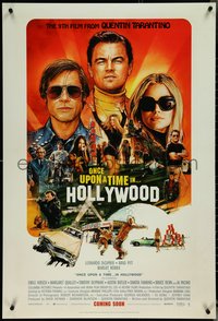 6w0520 ONCE UPON A TIME IN HOLLYWOOD int'l advance DS 1sh 2019 Tarantino, DiCaprio, Chorney art, no rating!