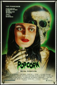 6w0529 POPCORN 1sh 1991 the Possessor, wild Joann Daley horror art, buy a bag, go home in a box!