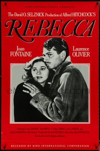 6w0540 REBECCA 1sh R1990s Alfred Hitchcock, image of Laurence Olivier & Joan Fontaine!
