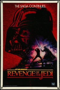 6w0543 RETURN OF THE JEDI undated teaser 1sh 1983 George Lucas Revenge of the Jedi, Struzan art!