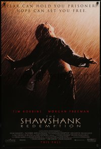 6w0563 SHAWSHANK REDEMPTION advance 1sh 1994 escaped prisoner Tim Robbins in rain, Stephen King