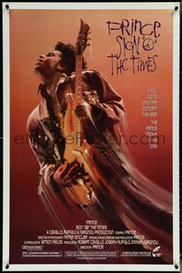 6w0565 SIGN 'O' THE TIMES 1sh 1987 rock and roll concert, great image of Prince w/guitar!