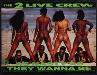 6w0820 2 LIVE CREW 17x22 music poster 1989 As Nasty As They Wanna Be, Luke Skyywalker, sexy girls!