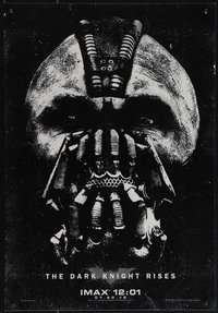 6w0814 DARK KNIGHT RISES IMAX mini poster 2012 the legend ends, cool close-up art of Hardy as Bane!