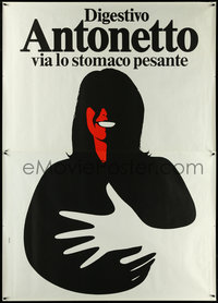 6w0074 DIGESTIVO ANTONETTO 55x77 Spanish advertising poster 1974 Armando Testa art, ultra rare!