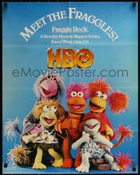 6w0797 FRAGGLE ROCK tv poster 1982 a new Jim Henson muppet series, ultra rare!