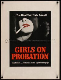 6w0861 GIRLS ON PROBATION 13x18 special poster 1938 smoking sexy woman, kind they talk about, rare!