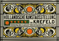 6w0029 HOLLANDISCHE KUNSTAUSSTELLUNG 34x48 German museum/art exhibition 1903 great Prikker art!