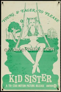 6w0305 KID SISTER 23x35 special poster 1970 young and eager to please, ultra rare!