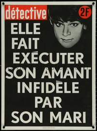 6w0307 LE NOUVEAU DETECTIVE 22x30 French special poster 1970s prostitute, elle fait, ultra rare!