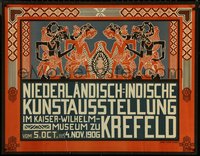 6w0119 NIEDERLANDISCH-INDISCHE KUNSTAUSSTELLUNG 29x37 German art exhibition 1906 Thorn-Prikker art!