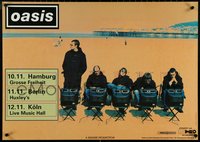 6w0267 OASIS 24x33 German music poster 1995 Drewes, Davies image of the band, Roll w/It, ultra rare!