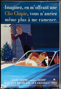 6w0094 RENAULT DS 47x69 French advertising poster 1995 Edmond Kiraz, Clio valet style, ultra rare!
