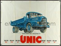 6w0100 UNIC 47x63 French advertising poster 1950s promoting ZU 80 and other trucks, ultra rare!