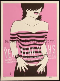 6w0825 YEAH YEAH YEAHS signed 16x22 music poster 2004 by Brian Ewing, West Hollywood, CA!