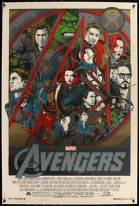 6x0057 AVENGERS #636/750 24x36 art print 2012 Mondo, Stout, Marvel's Avengers Series, regular ed.!