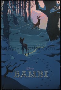 6x0073 BAMBI #52/225 24x36 art print 2017 Mondo, Laurent Durieux, variant edition!