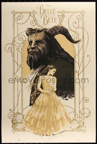 6x0094 BEAUTY & THE BEAST #16/170 24x36 art print 2017 Mondo, Oliver Barrett, variant edition!