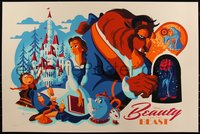 6x0095 BEAUTY & THE BEAST signed #12/25 artist's proof 24x36 art print 2023 by Tom Whalen!