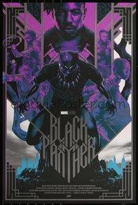 6x0105 BLACK PANTHER signed 24x36 art print 2018 Mondo, art by Matt Taylor, variant edition!