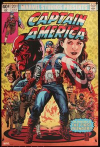 6x0121 CAPTAIN AMERICA: THE FIRST AVENGER #129/320 24x36 art print 2022 Mondo, Brooks, regular ed.!