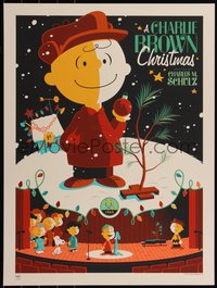 6x0543 CHARLIE BROWN CHRISTMAS signed #27/450 18x24 art print 2011 by Tom Whalen, regular edition!